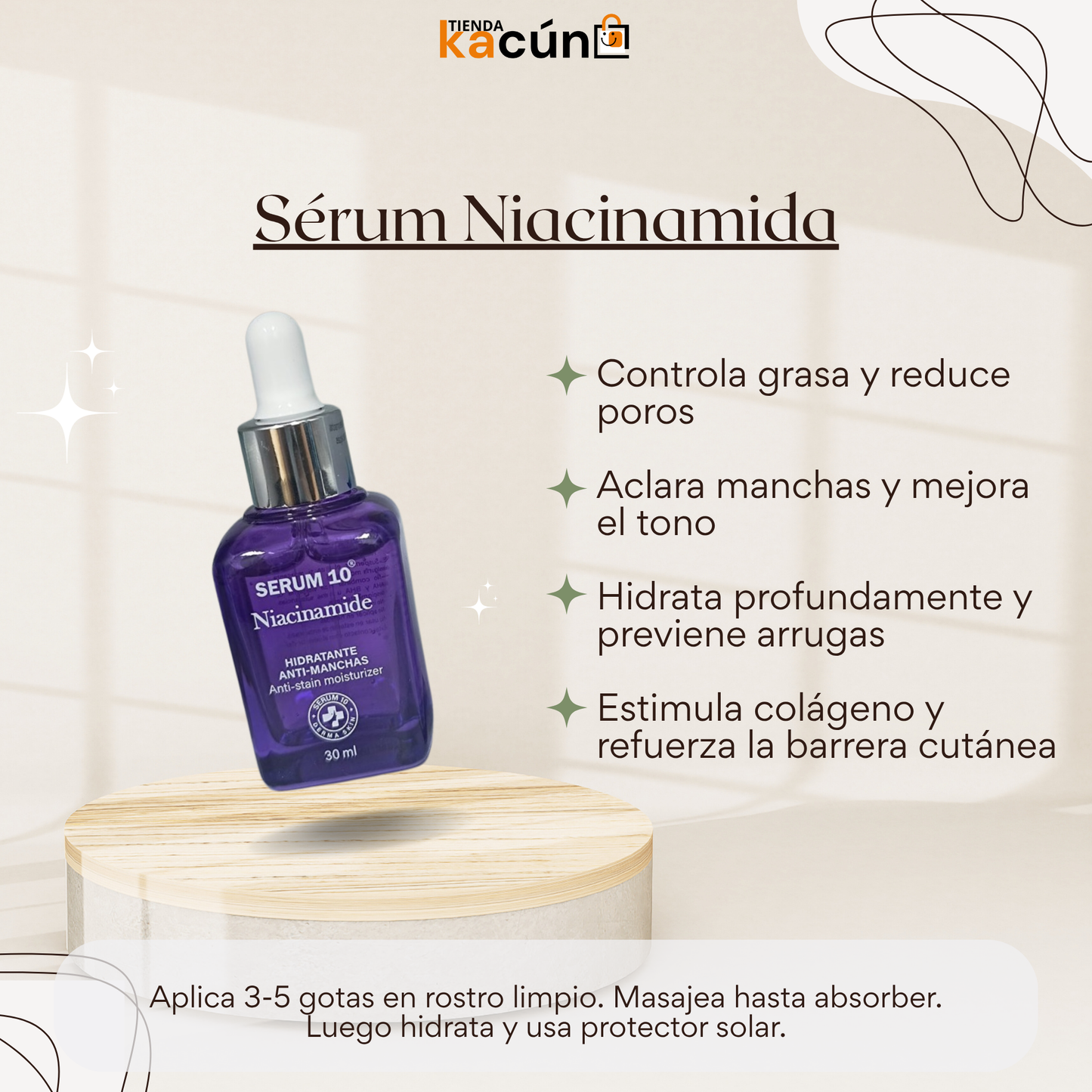 Serum 10 + Crema Limpiadora + Aclarante + 3 Mascarillas GRATIS