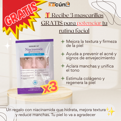 Serum 10 + Crema Limpiadora + Aclarante + 3 Mascarillas GRATIS
